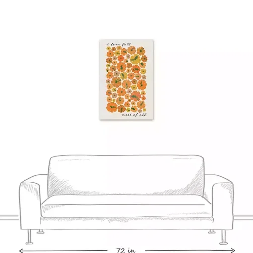 Love Fall Most of All Pumpkins Canvas Art Print