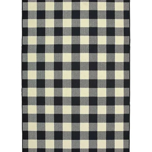 Madura Buffalo Check Outdoor Area Rug, 8x13
