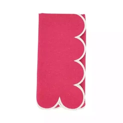 Magenta Scalloped Edge Napkins, Set of 4