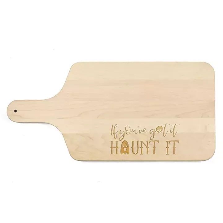 Maple Haunt It Halloween Cutting Board
