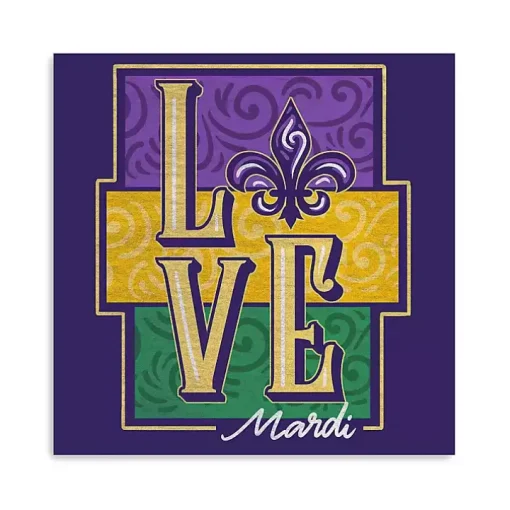 Mardi Gras Love Canvas Art Print