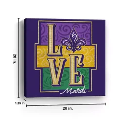 Mardi Gras Love Canvas Art Print