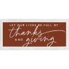 Maroon Thanks and Giving Framed Plaque