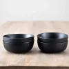 Matte Black Simple Things Cereal Bowls, Set of 4