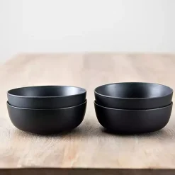 Matte Black Simple Things Cereal Bowls, Set of 4
