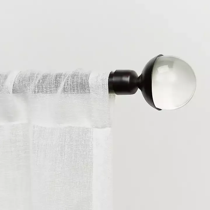 Matte Bronze Eleanor Curtain Rod Set, 120 in.