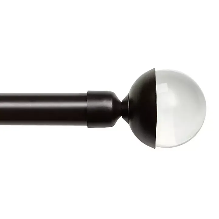 Matte Bronze Eleanor Curtain Rod Set, 120 in.