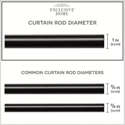 Matte Bronze Eleanor Curtain Rod Set, 120 in.