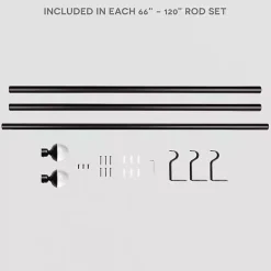 Matte Bronze Eleanor Curtain Rod Set, 120 in.