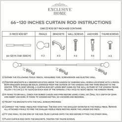 Matte Bronze Eleanor Curtain Rod Set, 120 in.