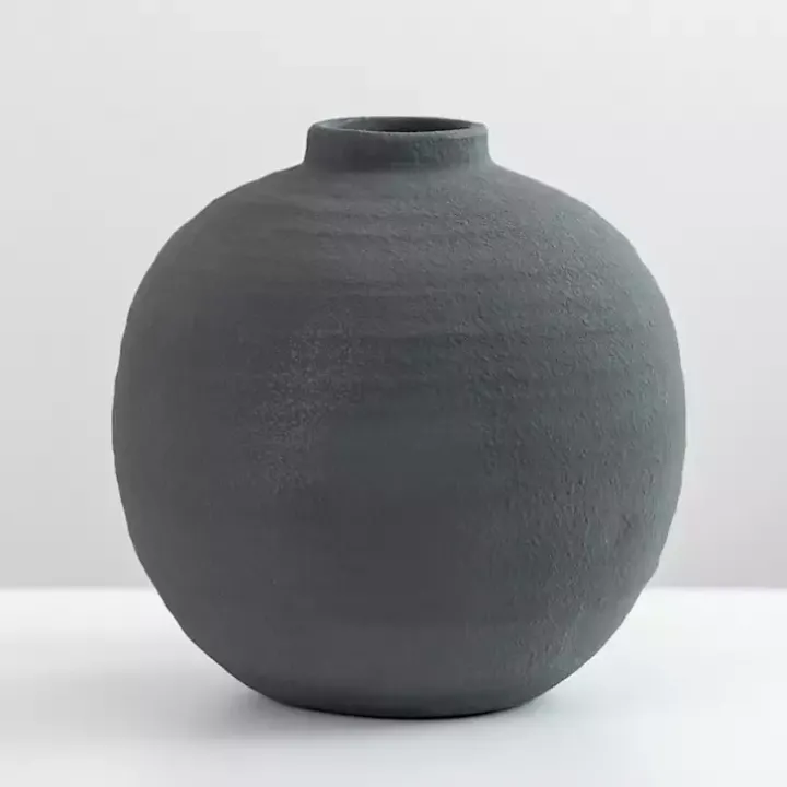 Matte Charcoal Rotund Vase