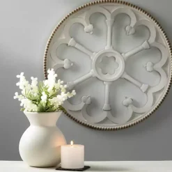 Matte Ivory Hourglass Ceramic Vase