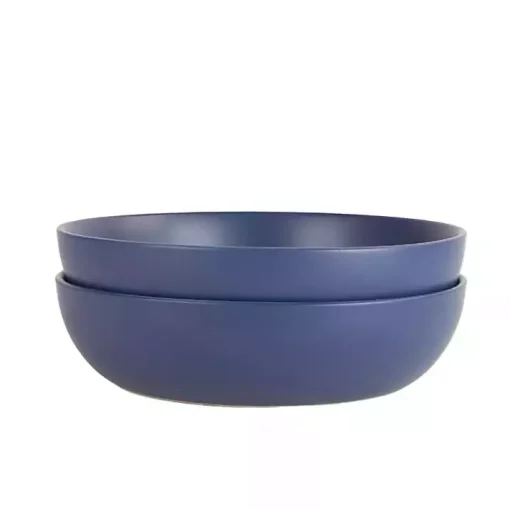 Matte Midnight Blue Serving Bowls, Set of 2