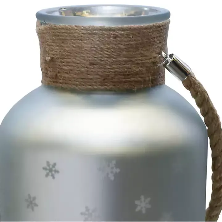 Matte Silver Christmas Tree Pillar Candle Holder