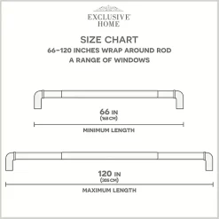 Matte Silver Hyde Wrap Around Curtain Rod, 120 in.