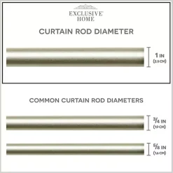 Matte Silver Hyde Wrap Around Curtain Rod, 120 in.