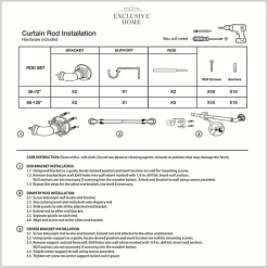 Matte Silver Hyde Wrap Around Curtain Rod, 120 in.