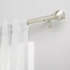 Matte Silver Modern Twist Curtain Rod, 120 in.