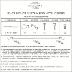 Matte White Open Sphere Curtain Rod, 72 in.