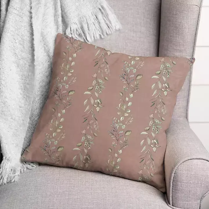 Mauve Botanical Vines Pillow