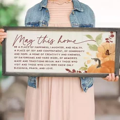 May This Home Harvest Framed Wall Plaque