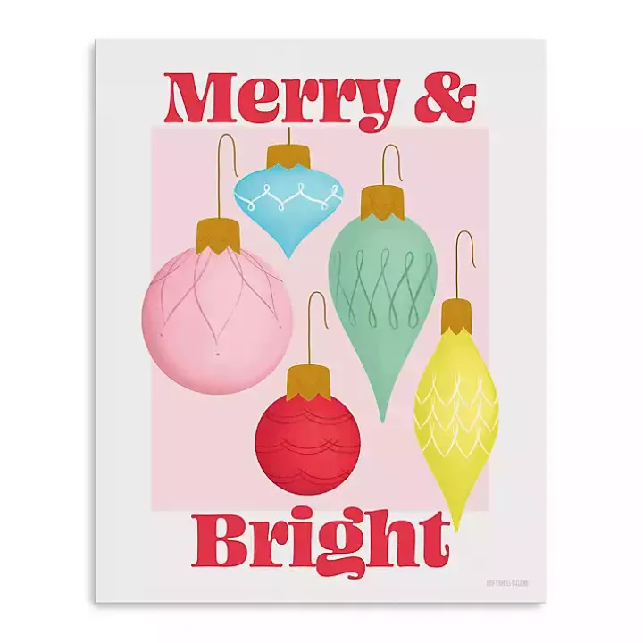Merry & Bright Poster Canvas Print