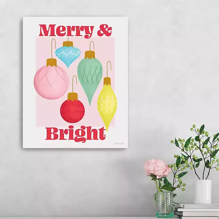 Merry & Bright Poster Canvas Print