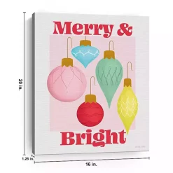 Merry & Bright Poster Canvas Print