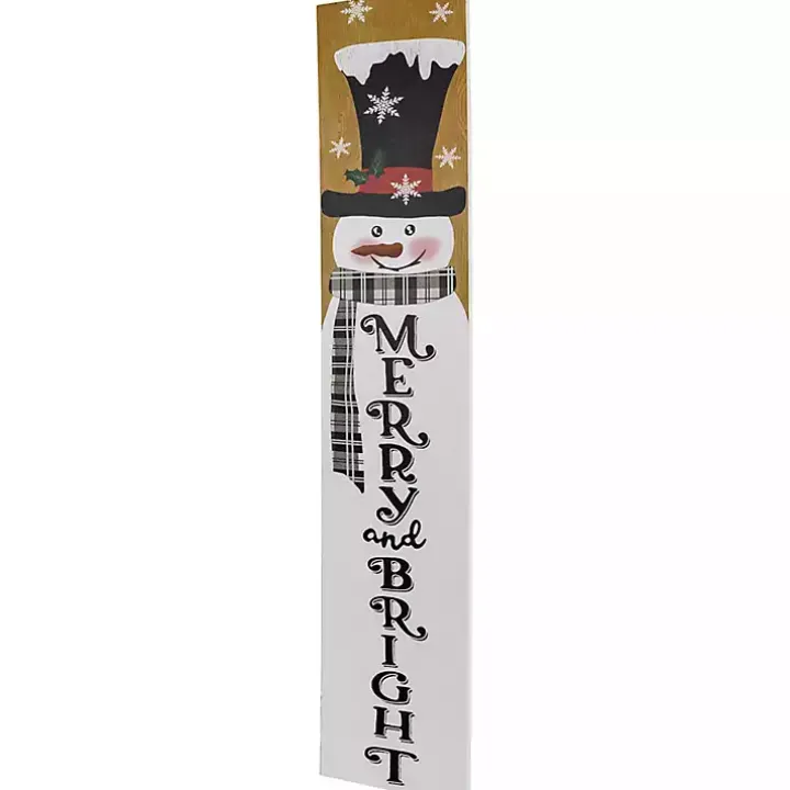 Merry & Bright Snowman Porch Board