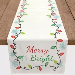 Merry and Bright with Lights Table Runner, 72 in.
