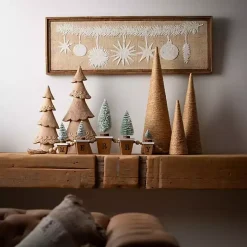Merry Bottle Brush Tree Tabletop Blocks