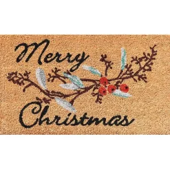 Merry Christmas Berries Doormat