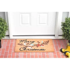 Merry Christmas Berries Doormat