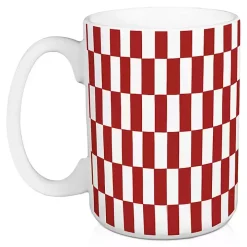 Merry Christmas Checkered Mugs, Set of 2