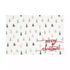 Merry Christmas Mini Trees Placemats, Set of 6