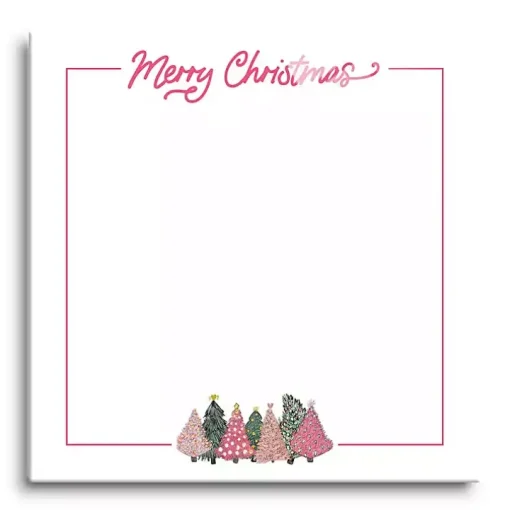 Merry Christmas Pink Trees Dry Erase Board