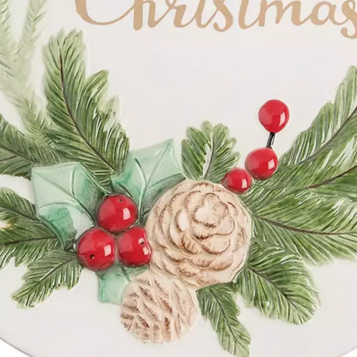 Merry Christmas Round Serving Platter