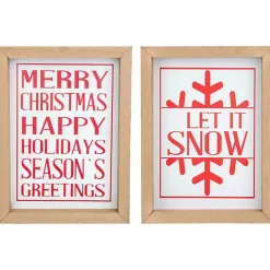 Merry Let It Snow 2-pc. Christmas Wall Plaque Set