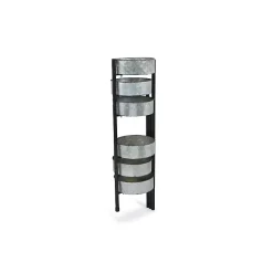 Metal and Wood 6-Pot Folding Plant Stand