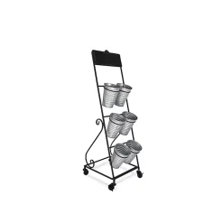 Metal Rolling Planter with Galvanized Buckets