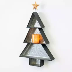 Metal 3-Tier Tree Wall Shelf, 26 in.
