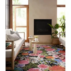 Midnight Garden Party Indoor/Outdoor Rug, 7x11