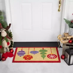 Mixed Ornaments Christmas Doormat