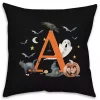 Monogram A Halloween Indoor/Outdoor Pillow
