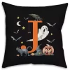 Monogram J Halloween Indoor/Outdoor Pillow