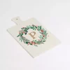 Monogram P Christmas Wreath Serving Board