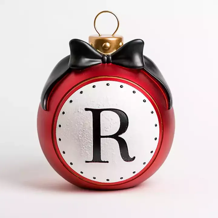 Monogram R Outdoor Christmas Ornament