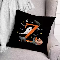 Monogram Z Halloween Indoor/Outdoor Pillow