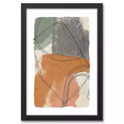 Moody Toned Abstract Framed Canvas Art Print