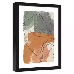 Moody Toned Abstract Framed Canvas Art Print